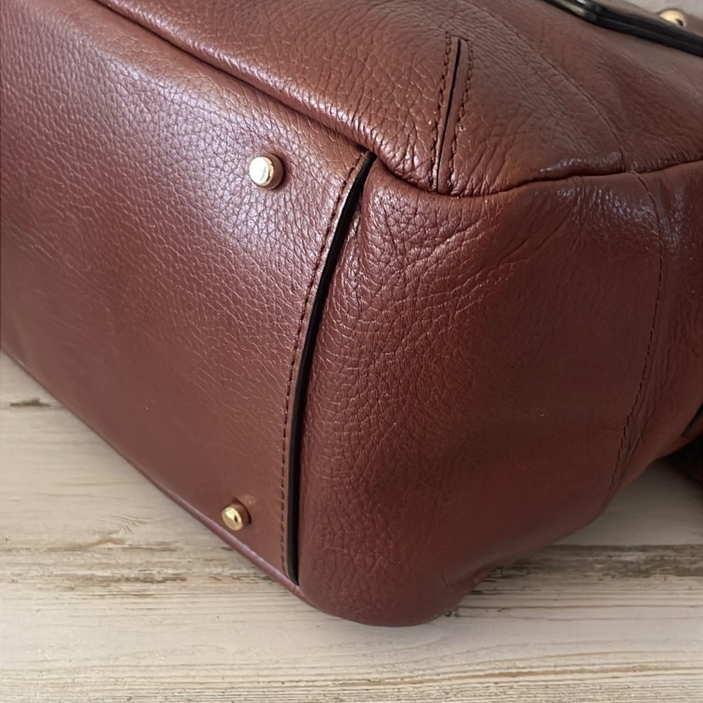 Vintage Kate Spade All Leather Brown Handbag. - Picture 7 of 16